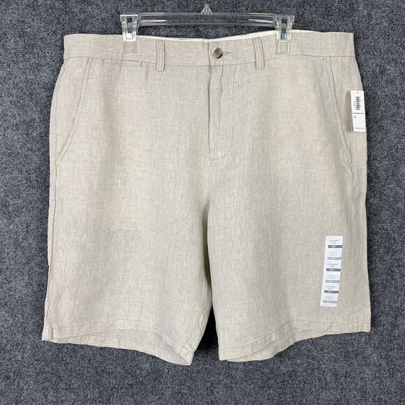 Old Navy Walking Shorts Men Size 40 NWT Washable Linen Ultimate Slim Beige - Picture 1 of 8